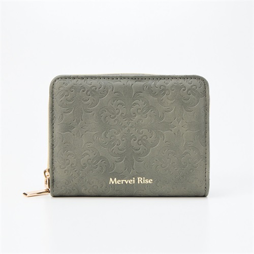 Mervei Rise(メルべ ライズ)機能財布 Wファスナー ラウンドファスナー財布(ミドリ-フリー)
