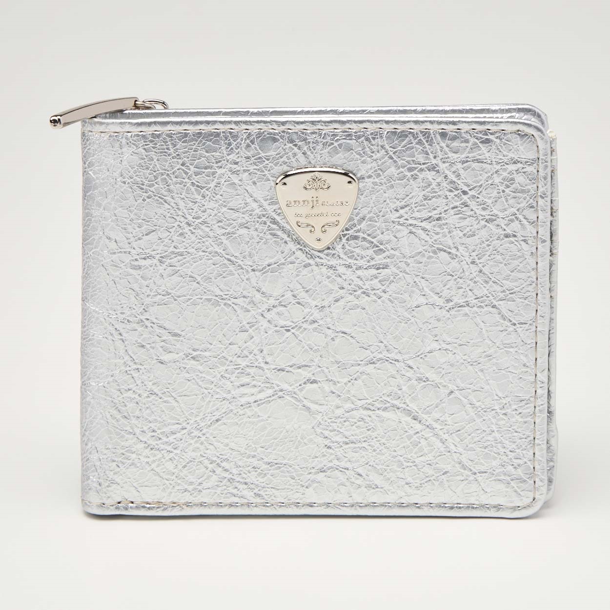 みのよし様✨付属品付き新品✨イルビゾンテ　二つ折り財布ファスナー付グレージュロゴ annji CLAIRE(アンジクレール) 使いやすい財布二つ折り札入 二つ折り