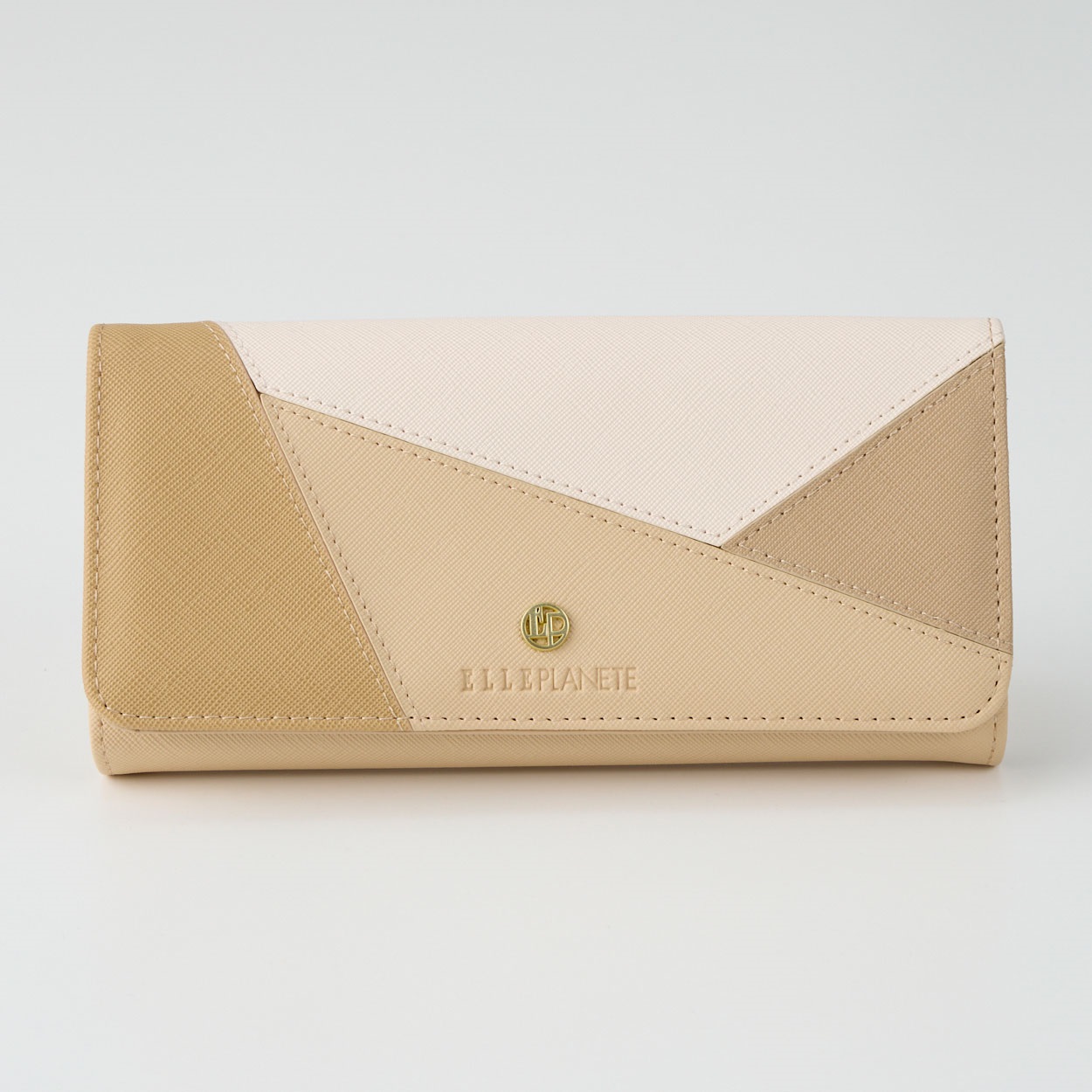 ELLE PLANETE(エルプラネット) L字ファスナー冠せ財布(ウスチャ-フリー)