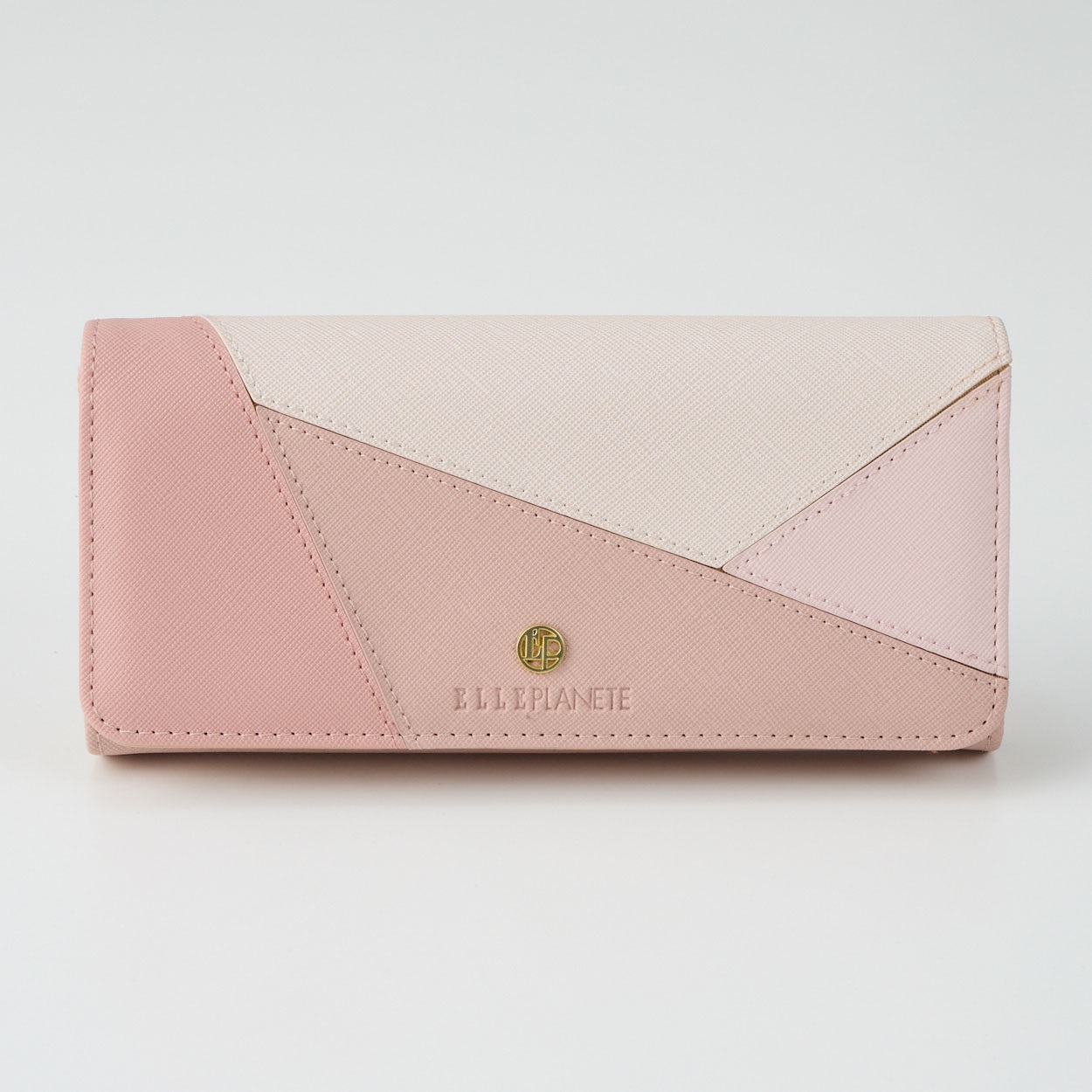 ELLE PLANETE(エルプラネット) L字ファスナー冠せ財布(ウスアカ-フリー)