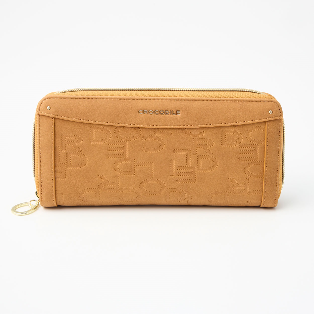 CROCODILE(クロコダイル) 干支ロゴ型押 ラウンドファスナー束入れ