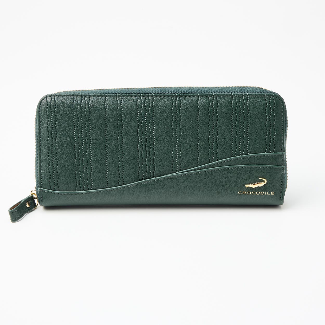 CROCODILE(クロコダイル) 立涌型押し ラウンドファスナー束入れ