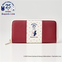 リサとガスパール 25周年アートプリントラウンドファスナー長財布
