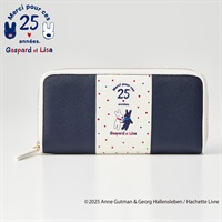 リサとガスパール 25周年アートプリントラウンドファスナー長財布
