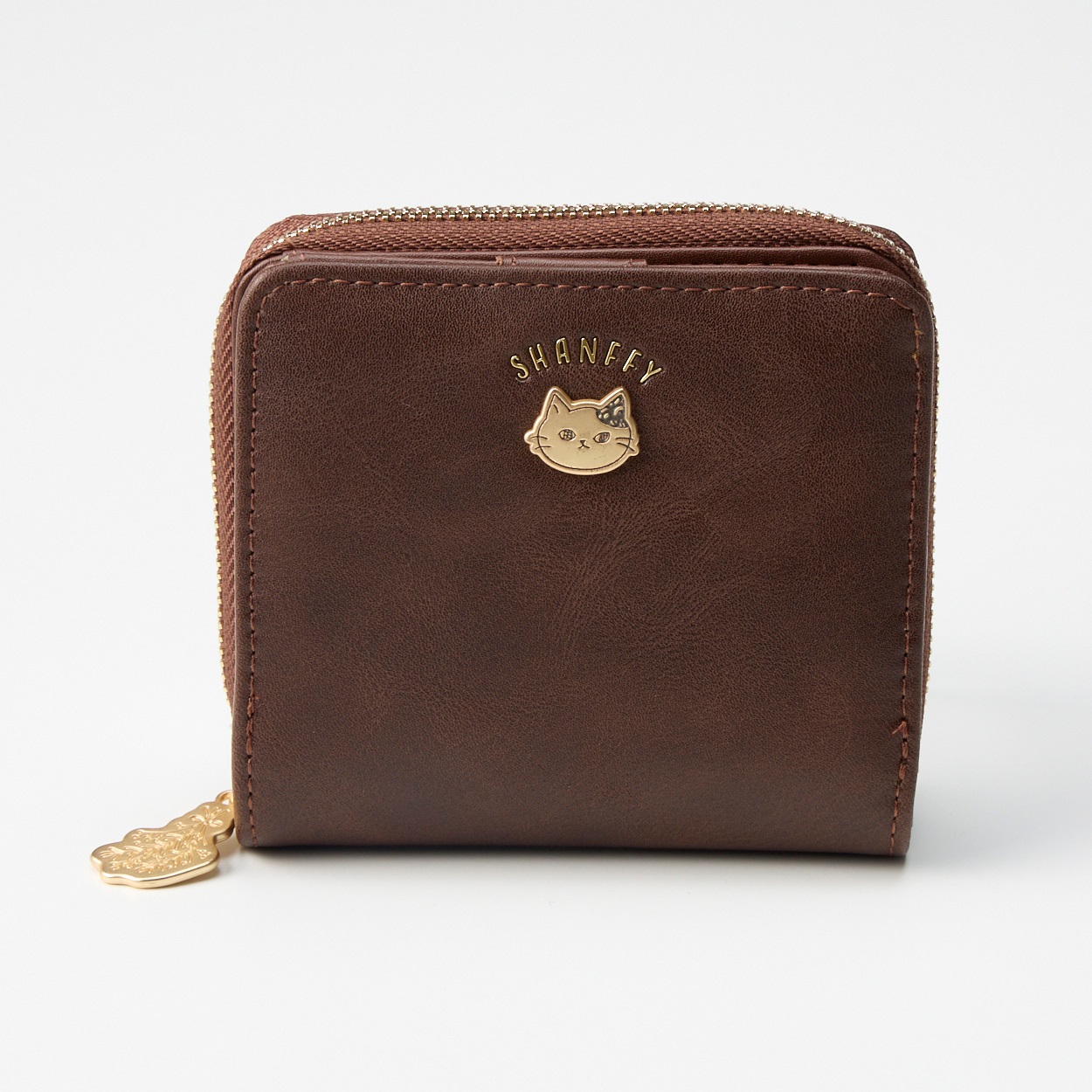 SHANFFY(シャンフィー) 猫ブローチ ラウンドファスナー折財布 | イオン