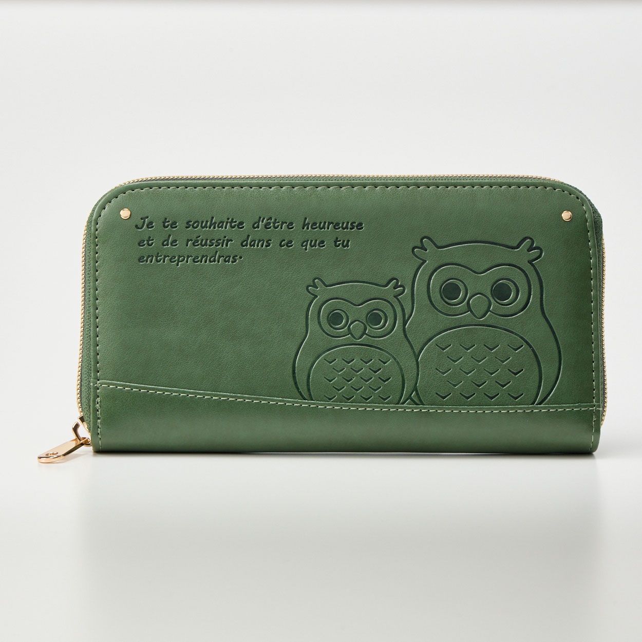 縁起フクロウ アンティークカラー ラウンドファスナー長財布 | イオン