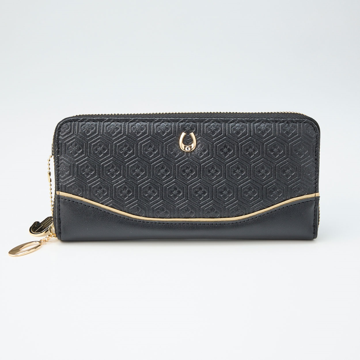 CROCODILE(クロコダイル) 開運花柄型押し カブセ長財布 レディス