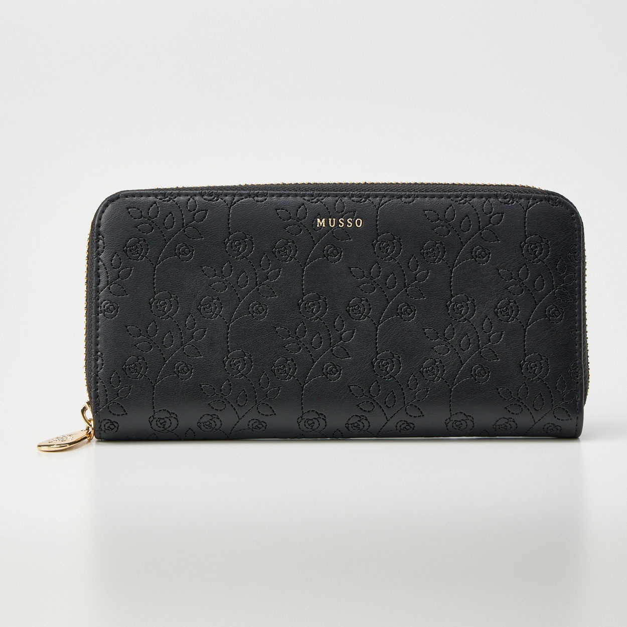 ローズ柄型押し ラウンドファスナー長財布 | イオンスタイルオンライン