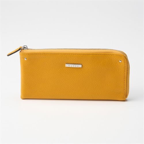 MUSSO(ムッソ) 牛革 薄マチＬ字ファスナー長財布