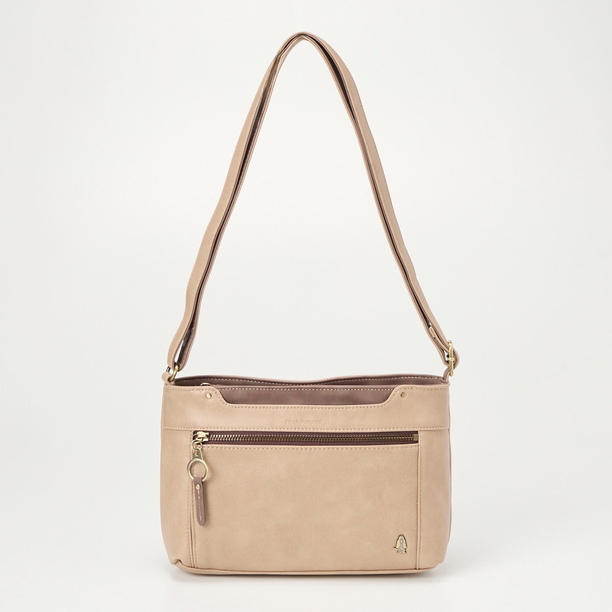 Hush Puppies(ハッシュパピー) 合皮メタルファスナー横型ショルダー(Ａウスチャ-フリー)
