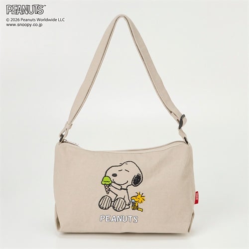 ピーナッツ(PEANUTS) スヌーピー洗えるキャンバスショルダー