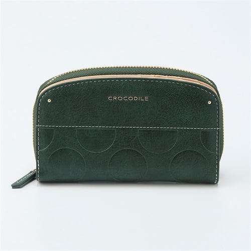 CROCODILE(クロコダイル) ラウンドファスナー財布(ミドリ-フリー)