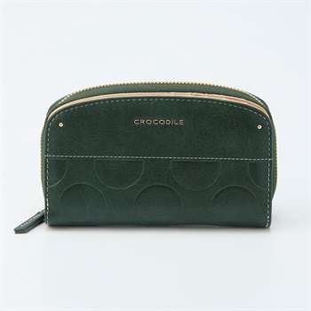 CROCODILE(クロコダイル) ラウンドファスナー財布(ミドリ-フリー)