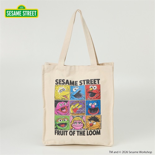 FRUIT OF THE LOOM×セサミエルモプリントトート
