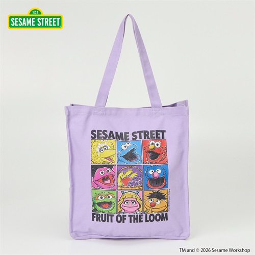 FRUIT OF THE LOOM×セサミエルモプリントトート(ムラサキ-フリー)