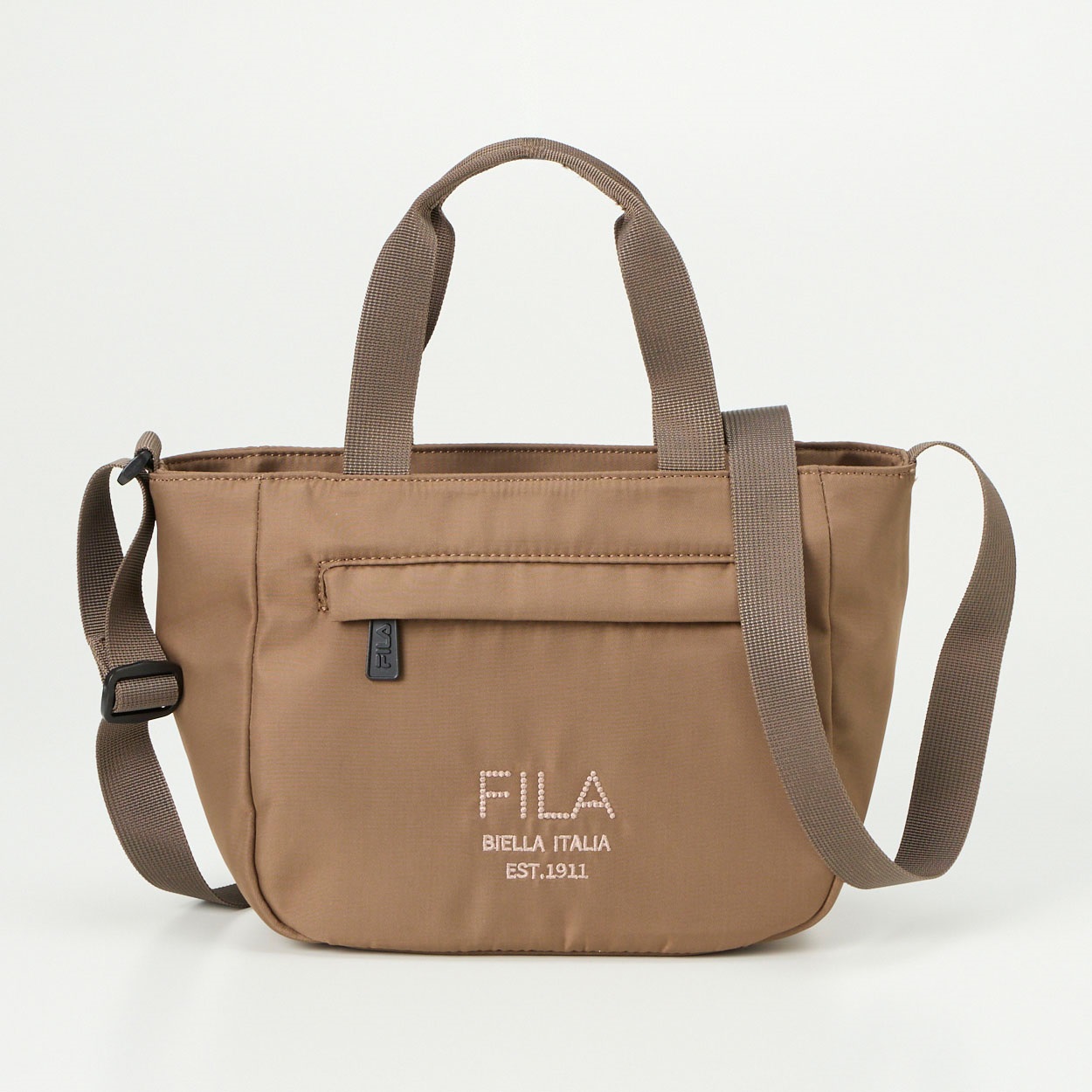 FILA(フィラ) 舟型ショルダーバッグ 2WAYドット刺繍(チャ-フリー)