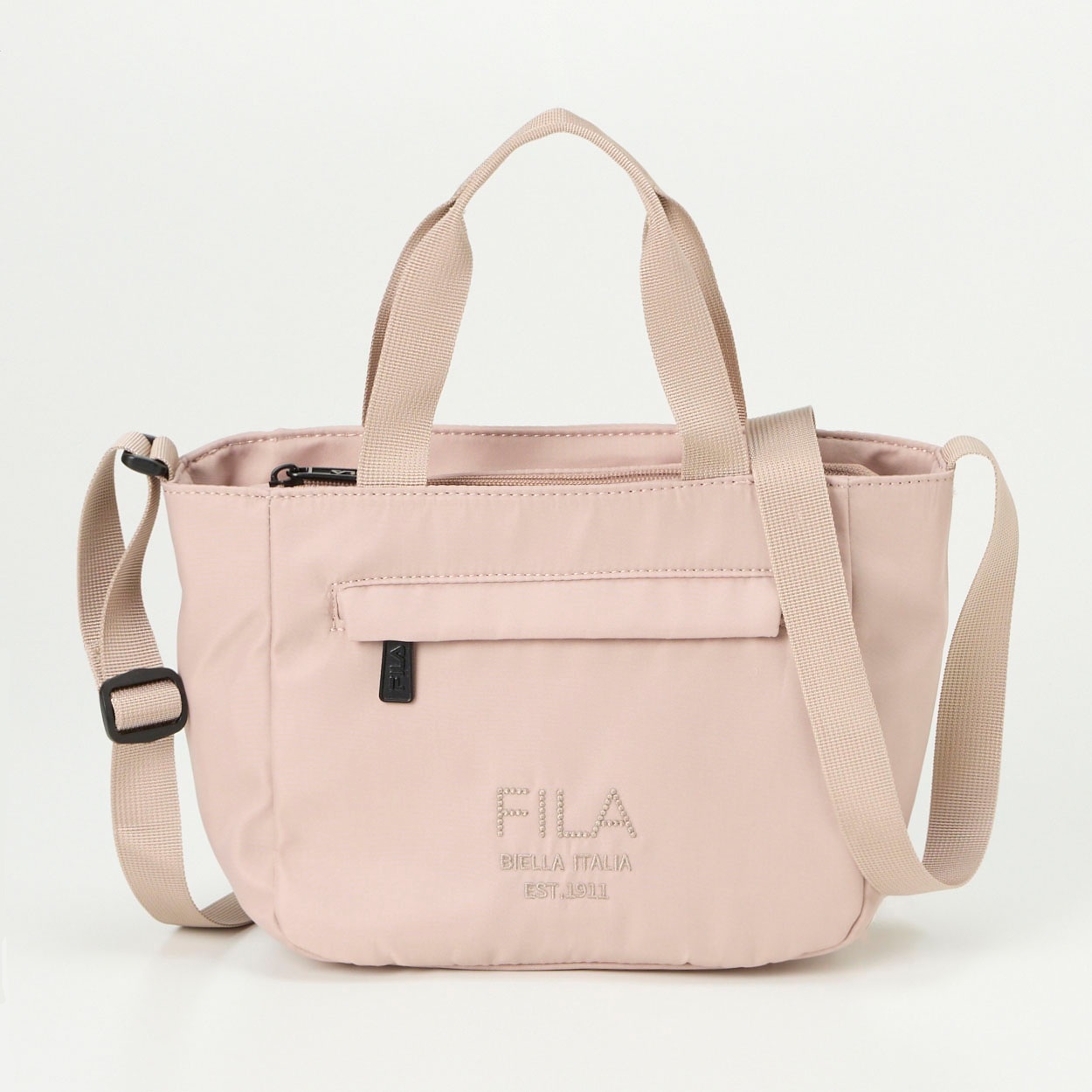 FILA(フィラ) 舟型ショルダーバッグ 2WAYドット刺繍(ウスアカ-フリー)