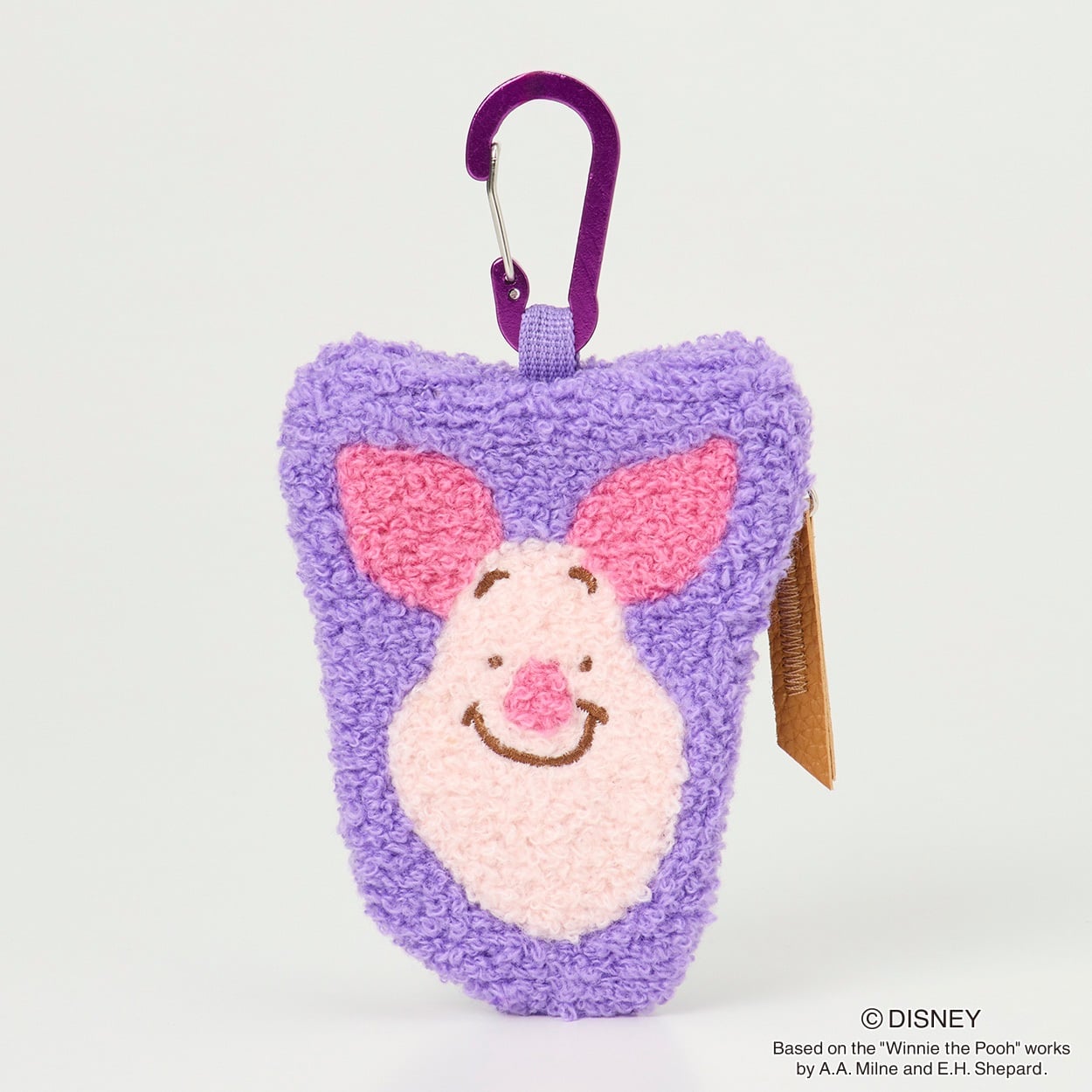 DISNEY Pooh ピグレット さがら刺繍ダイカットコインケース(ムラサキ-フリー)