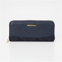 CROCODILE(クロコダイル) ジャガードコンビ ラウンドファスナー長財布