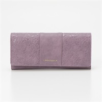 CROCODILE(クロコダイル) 開運花柄型押し カブセ長財布 レディス