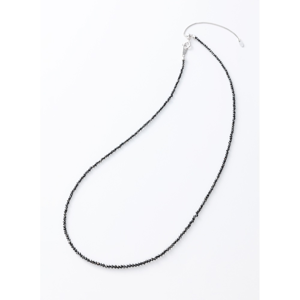 ご予約品 11BF>18金ホワイトゴールドブラックダイヤ計10ctネックレス 