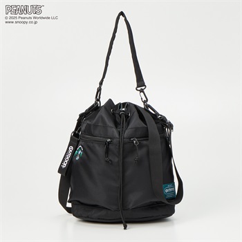OUTDOOR PRODUCTS(アウトドア プロダクツ) スヌーピーデザイン巾着ショルダー(ブラック(スヌーピー)-フリー)