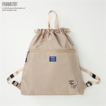 PEANUTS×ELLE CLASSE ナップサック(ウスチャ-フリー)