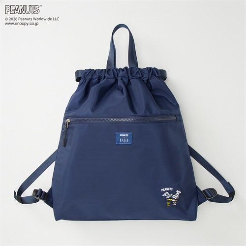 PEANUTS×ELLE CLASSE ナップサック(アオ-フリー)