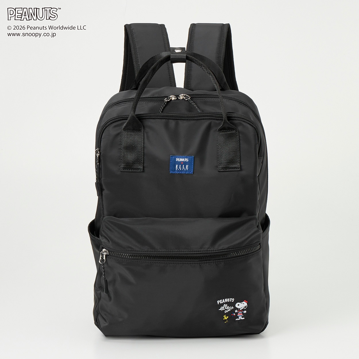 PEANUTS×ELLE CLASSE 2WAYリュック(クロ-フリー)