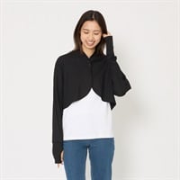 トップバリュ PEACE FIT COOL(ピースフィットクール)テレコスタンド衿 ボレロ(クロ-フリー)