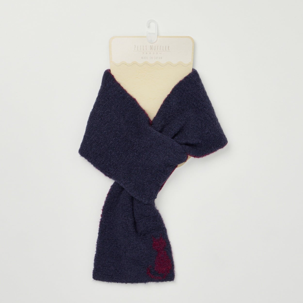 マフラー ニット 日本製 猫柄 リバーシブル レディス | イオンスタイル