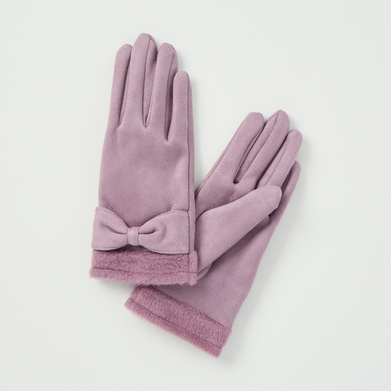手袋 スエード調 ボア リボン レディス | イオンスタイルオンライン