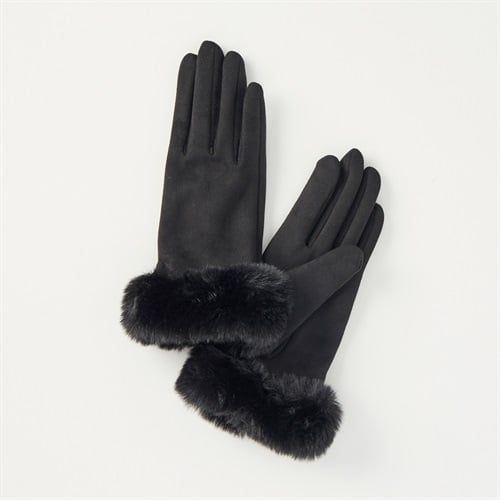 手袋 ジャージー スエード調 ファー レディス | イオンスタイル