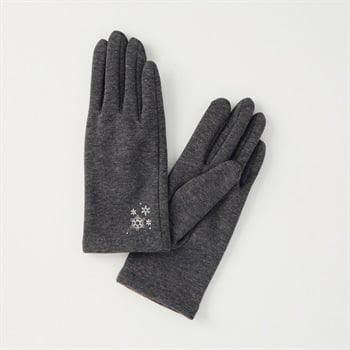 UVERworld ブラック手袋 グリッター刺繍 手袋 五指 ジャージー 猫刺繍 レディス | イオンスタイルオンライン