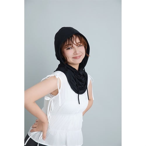 Yoki(ヨキ) UV フードネックカバー バラクラバ UVカット遮蔽率99%以上 レディス(クロ-フリー)