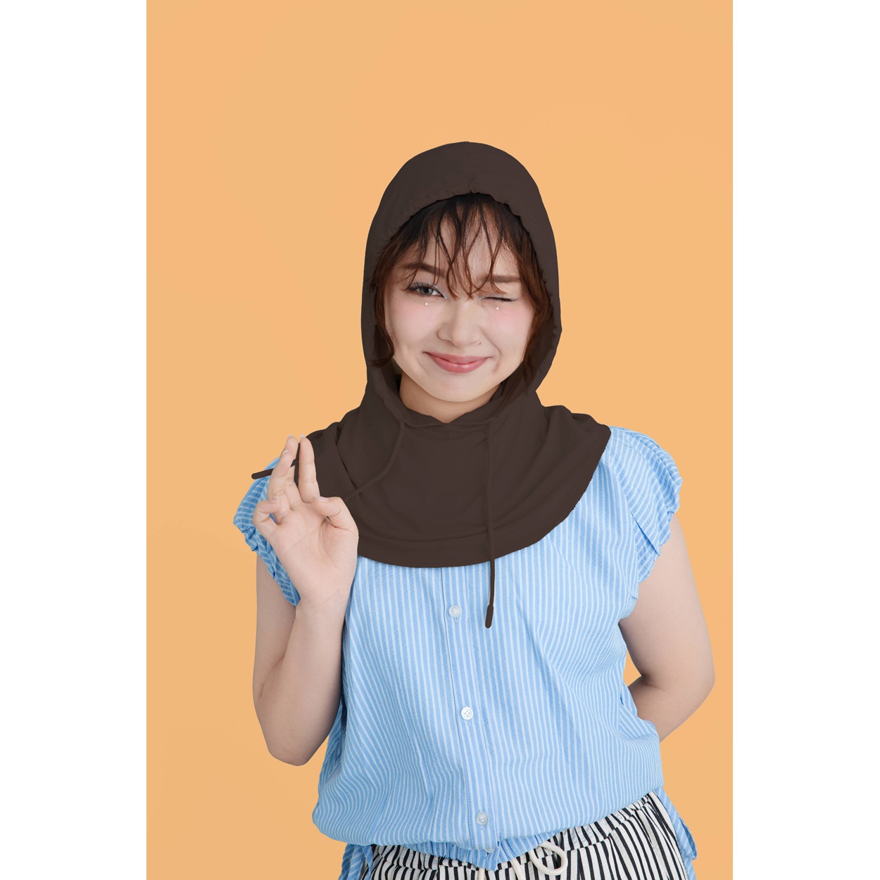 Yoki(ヨキ) UV フードネックカバー バラクラバ UVカット遮蔽率99%以上 レディス(チャ-フリー)