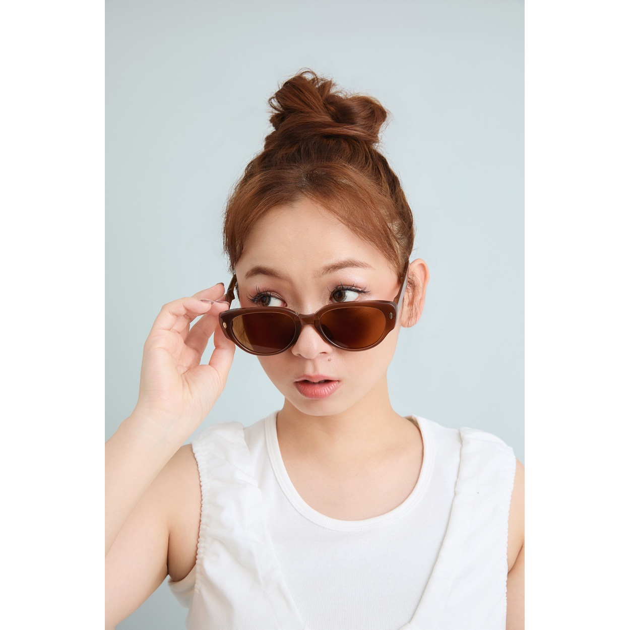 Yoki(ヨキ) サングラス フォックス型 ユニセックス(チャ-フリー)