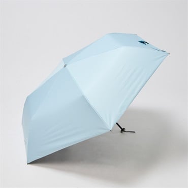 -0&(ゼロアンド) 折傘 晴雨兼用 軽量 ユニセックス(ウスアオ-55CM)