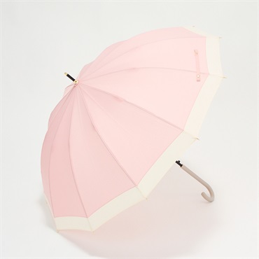 トップバリュ(TOPVALU) 長傘 丈夫な12本骨傘 バイカラー(ウスアカ-58CM)