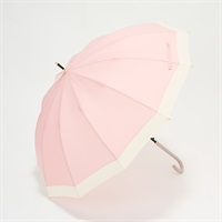 トップバリュ(TOPVALU) 長傘 丈夫な12本骨傘 バイカラー(ウスアカ-58CM)