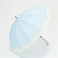トップバリュ(TOPVALU) 長傘 丈夫な12本骨傘 バイカラー(ウスアオ-58CM)