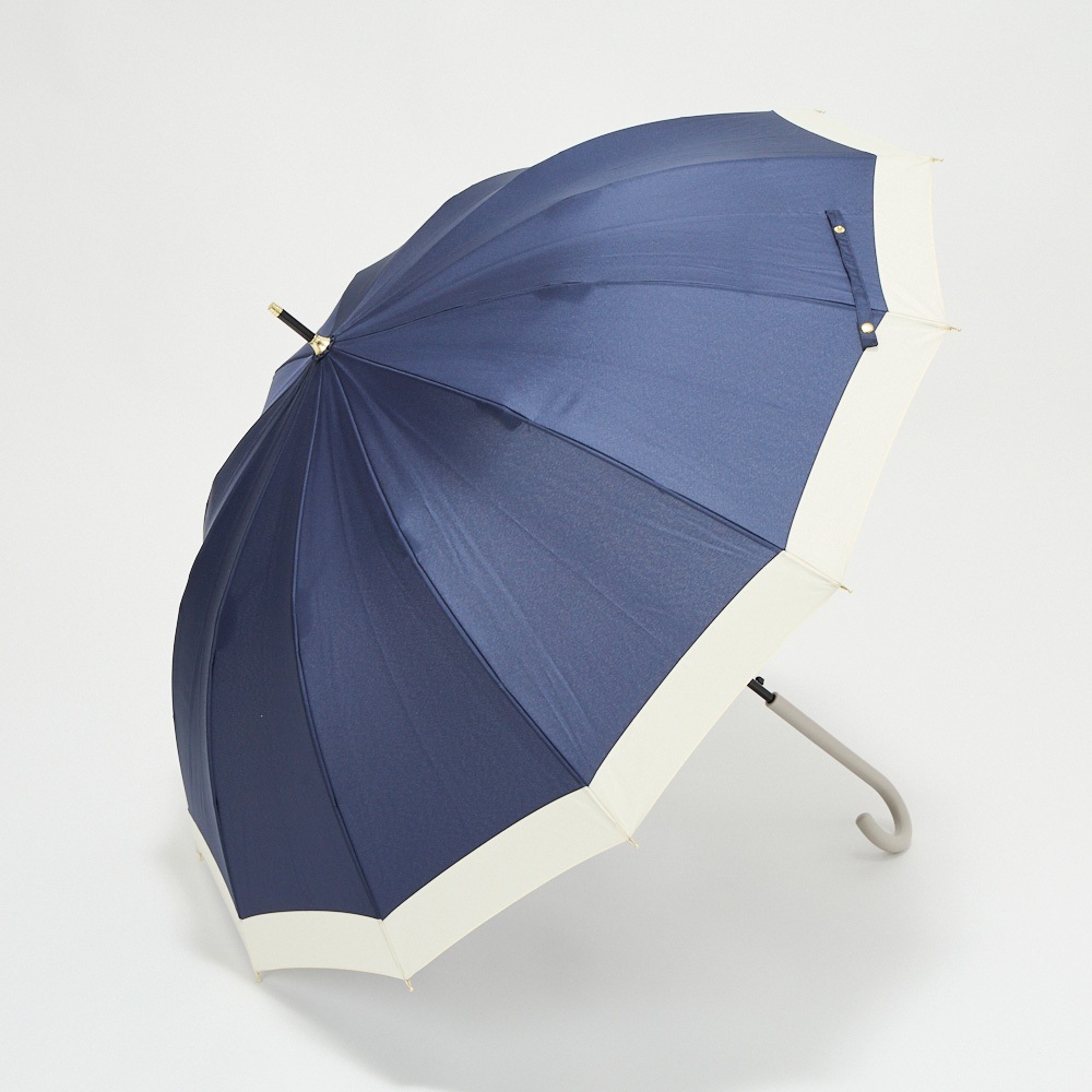 トップバリュ(TOPVALU) 長傘 丈夫な12本骨傘 バイカラー(コイアオ-58CM)