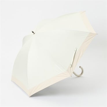 トップバリュ(TOPVALU) 長傘 軽い晴雨兼用傘 バイカラー(シロ-55CM)