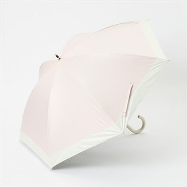トップバリュ(TOPVALU) 長傘 軽い晴雨兼用傘 バイカラー(ウスアカ-55CM)