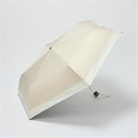 【ポイント20倍対象商品】晴雨兼用折傘 切り継ぎ 大きめサイズ(ウスチャ-55CM)