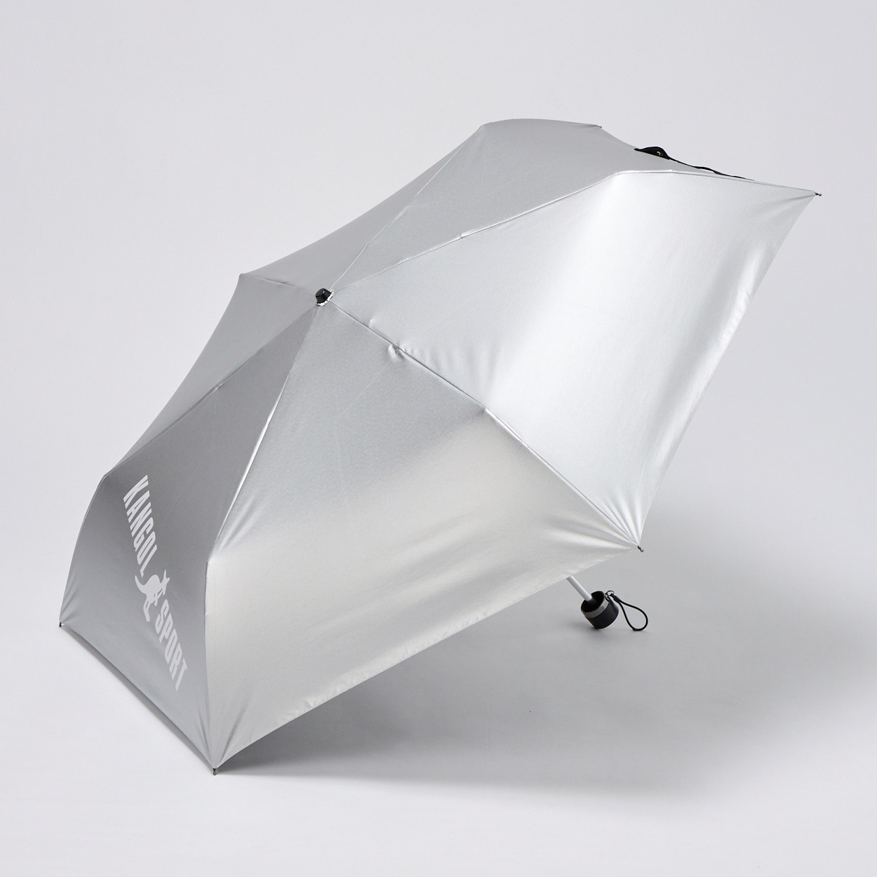 【ポイント20倍対象商品】KANGOL SPORT(カンゴールスポーツ) 晴雨兼用折傘 ビッグロゴ(ギン-60CM)