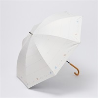 moz(モズ) 長傘 晴雨兼用 柄 レディス(シロ-55CM)