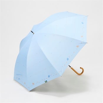 moz(モズ) 長傘 晴雨兼用 柄 レディス(ウスアオ-55CM)