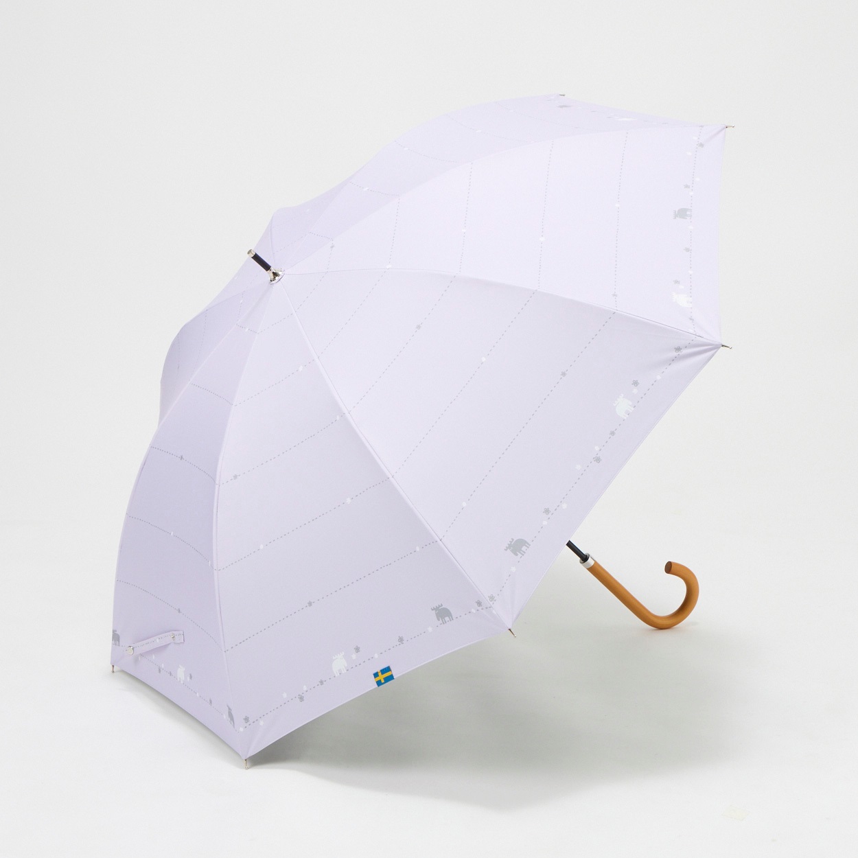 moz(モズ) 長傘 晴雨兼用 柄 レディス(ウスムラサキ-55CM)