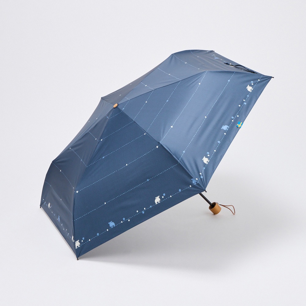 moz(モズ) 晴雨兼用 折傘 moz 柄(コイアオ-55CM)